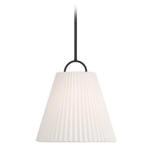 Meridian Matte Black Pendant Light with Conical Shade