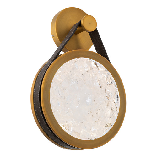 Modern Forms by WAC Lighting Modern Forms Clare Warm Brown & Aged Brass LED Sconce WS-86516-BW/AB