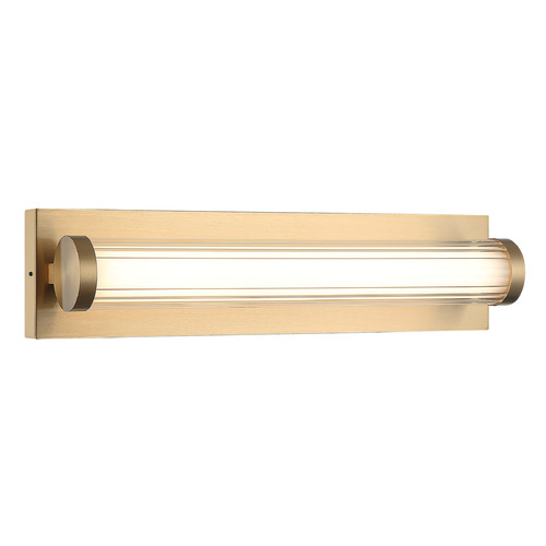 Matteo Lighting Athena Aged Gold Brass LED Vertical Bathroom Light