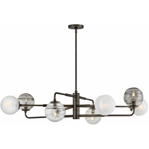 Oberon Large Adjustable Chandelier in Black Oxide by Fredrick Ramond