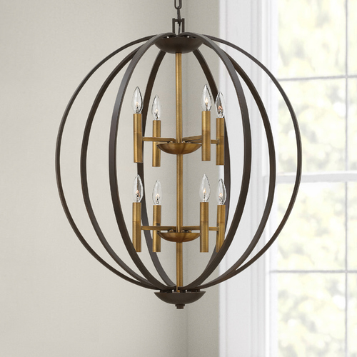 Euclid 8-Light Spanish Bronze Pendant by Hinkley Lighting