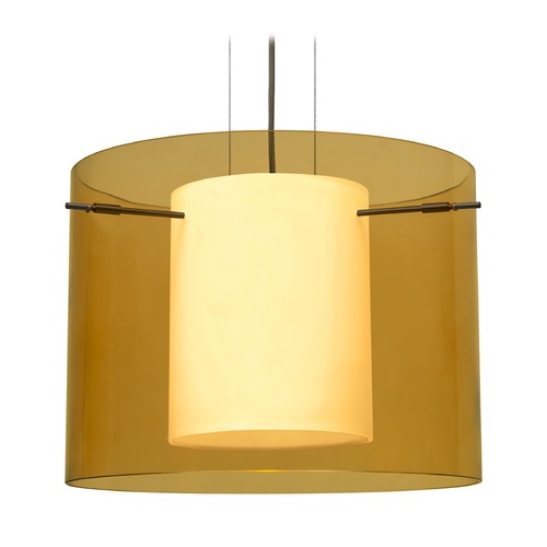 Besa Lighting Besa Lighting Pahu Bronze LED Pendant Light 1KG-G00707-LED-BR