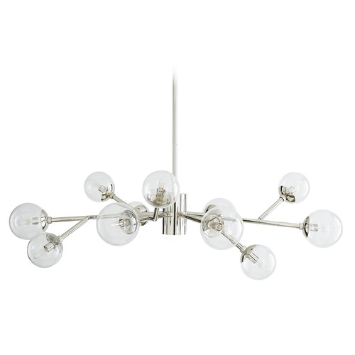 Dallas Small Chandelier in Polished Nickel by Arteriors Home