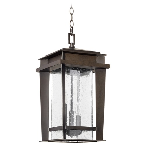 Quorum Lighting Easton Oiled Bronze Outdoor Hanging Light by Quorum Lighting 7041-3-86