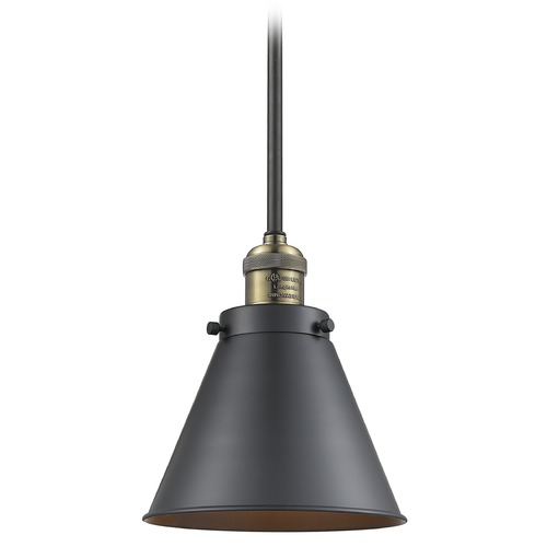 Appalachian Black Antique Brass Mini Pendant by Innovations Lighting