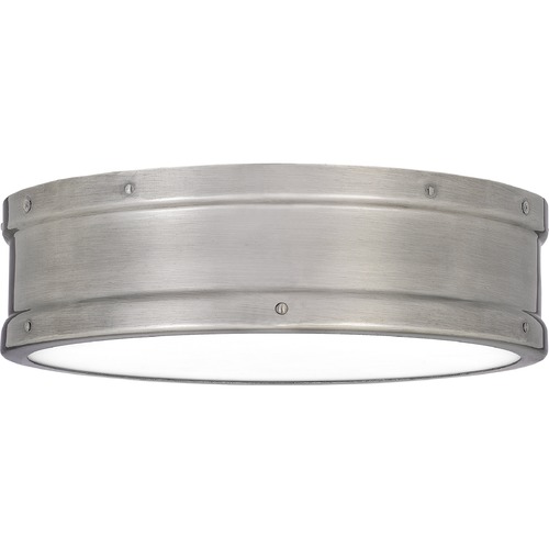 Quoizel Lighting Ahoy Antique Polished Nickel LED Flush by Quoizel Lighting QF5224AP