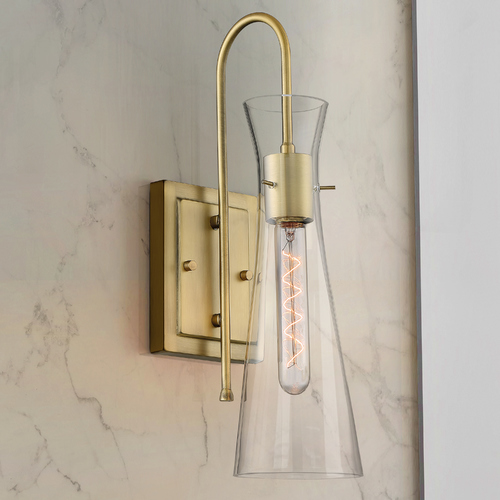 Bahari Vintage Brass Sconce by Satco Lighting
