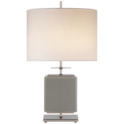 Visual Comfort Signature Collection Kate Spade New York Beekman Small Lamp in Grey by Visual Comfort Signature KS3043GRYL