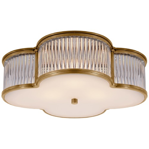 Visual Comfort Signature Collection Alexa Hampton Basil Large Flush Mount in Brass by Visual Comfort Signature AH4015NBCGFG