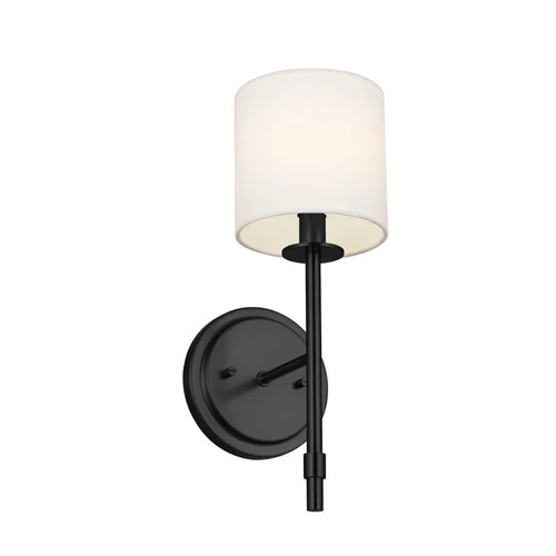 Ali Wall Sconce with Fabric Shade in Black by Kichler Lighting