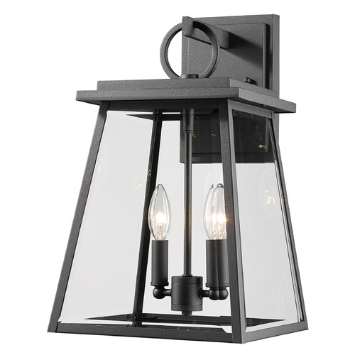 Broughton Black Outdoor Wall Light by Z-Lite