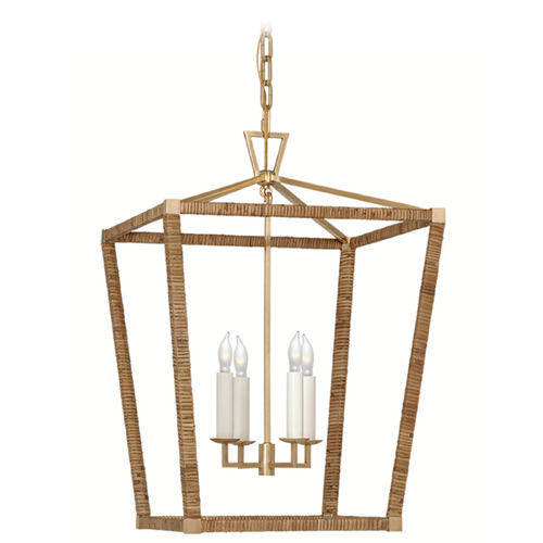 Visual Comfort Signature Collection E.F. Chapman Darlana Medium Lantern in Antique Brass by VC Signature CHC5877ABNRT