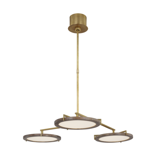 Visual Comfort Modern Collection Visual Comfort Modern Collection Shuffle Natural Brass LED Chandelier CDCH17227WONB