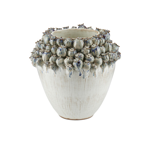Poppy Pod Crown Large Vase in Mixed Finishes by Currey & Company