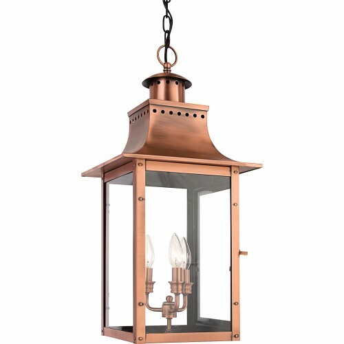Chalmers Outdoor Hanging Light in Aged Copper by Quoizel Lighting