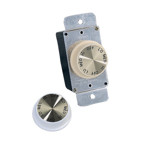 3-Speed Rotary Wall Control in Ivory & White by Visual Comfort & Co Fan Collection