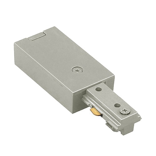 Brushed Nickel J Track Live End Connector by WAC Lighting