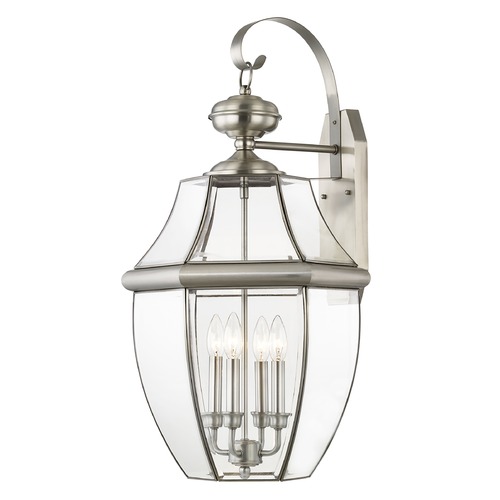 Livex Lighting Livex Lighting Monterey Brushed Nickel Outdoor Wall Light 2356-91