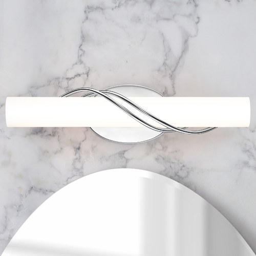 Serenade Polished Chrome LED Bathroom Light by Quoizel Lighting