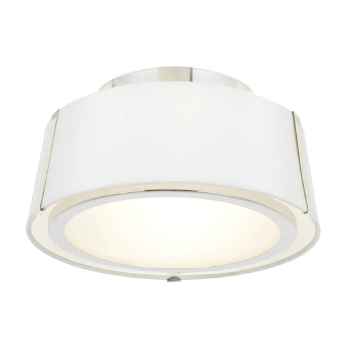Fulton 12-Inch Semi-Flush in Polished Nickel by Crystorama Lighting