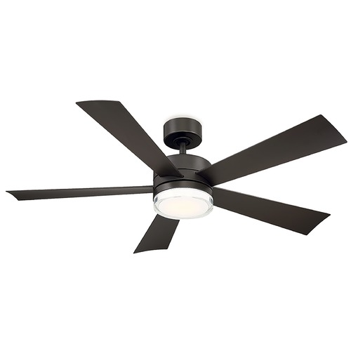 Modern Forms by WAC Lighting Wynd 52-Inch LED Outdoor Fan in Bronze 3500K by Modern Forms FR-W1801-52L-35-BZ