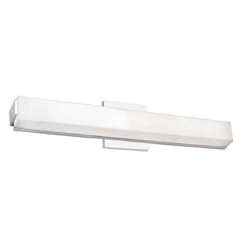 Kuzco Lighting Modern Chrome LED Bathroom Light with White Shade 3000K 1400LM by Kuzco Lighting VL47225-CH