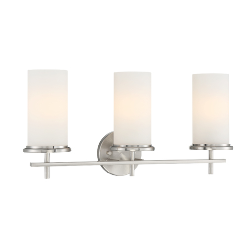 Haisley 3-Light Vanity Light in Brushed Nickel by Minka Lavery