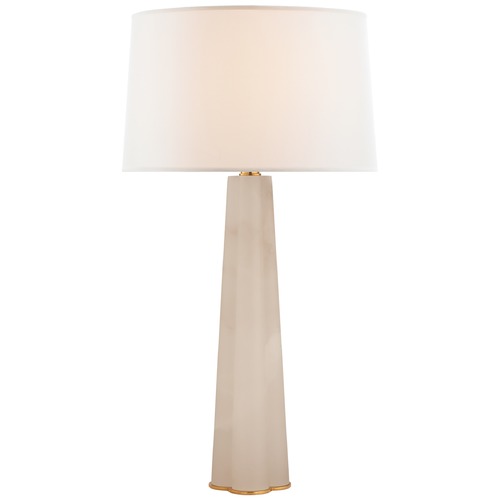 Visual Comfort Signature Collection Suzanne Kasler Adeline Quatrefoil Lamp in Alabaster by Visual Comfort Signature SK3906ALBL