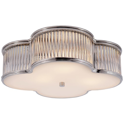 Visual Comfort Signature Collection Alexa Hampton Basil Large Flush Mount in Nickel by Visual Comfort Signature AH4015PNCGFG