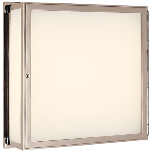 Thomas OBrien Mercer Square Box Light in Nickel by Visual Comfort Signature