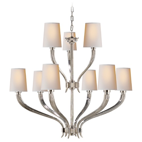 Visual Comfort Signature Collection E.F. Chapman Ruhlmann Chandelier in Polished Nickel by Visual Comfort Signature CHC2465PNNP