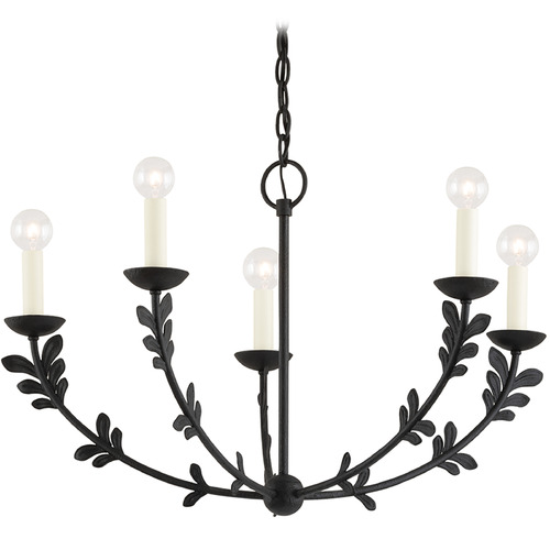 Troy Lighting Florian Black Iron LED Chandelier