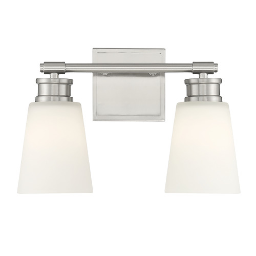 14-Inch Bathroom Light in Brushed Nickel by Meridian