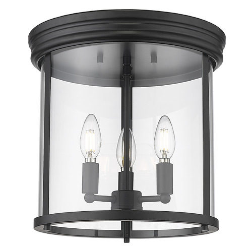 Z-Lite Z-Lite Thayer Matte Black Flushmount Light 742F13-MB