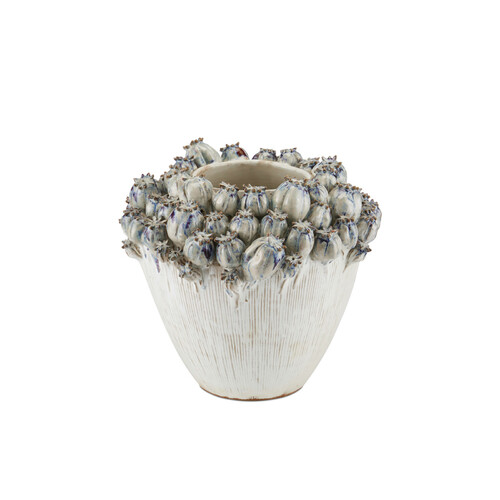 Poppy Pod Crown Medium Vase in Mixed Finishes by Currey & Company