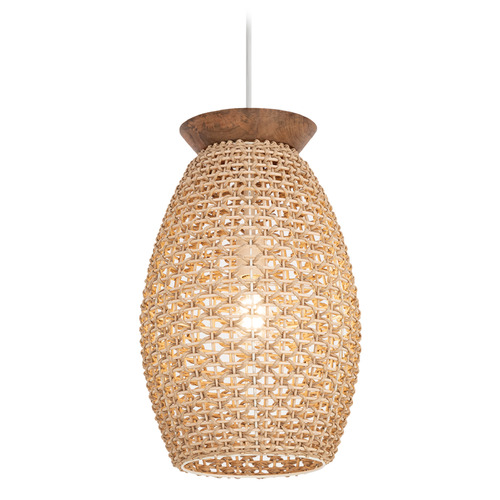 Maxim Lighting Cotswold Rich Walnut Pendant Light with Oblong Shade