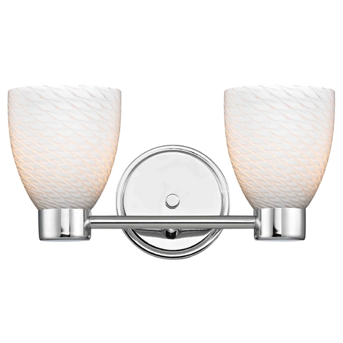 Design Classics Lighting Aon Fuse Chrome Bathroom Light 1802-26 GL1020MB