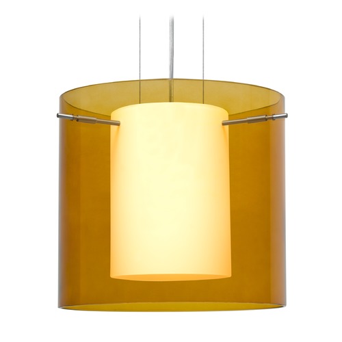 Besa Lighting Pahu Satin Nickel LED Pendant Light