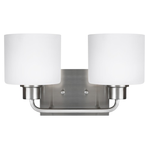 Generation Lighting Canfield Brushed Nickel Bathroom Light by Generation Lighting 4428802-962