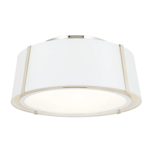 Fulton 18-Inch Semi-Flush in Polished Nickel by Crystorama Lighting