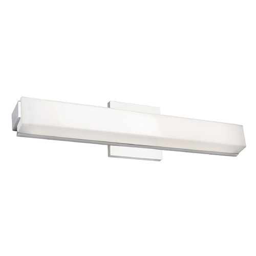 Kuzco Lighting Modern Chrome LED Bathroom Light with White Shade 3000K 900LM by Kuzco Lighting VL47221-CH