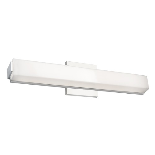 Modern Chrome LED Bathroom Light with White Shade 3000K 900LM by Kuzco Lighting