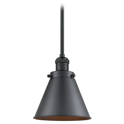 Innovations Lighting Innovations Lighting Appalachian Matte Black Mini-Pendant Light with Conical Shade 201S-BK-M13-BK