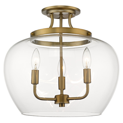 Joliet Olde Brass Semi-Flush Mount by Z-Lite