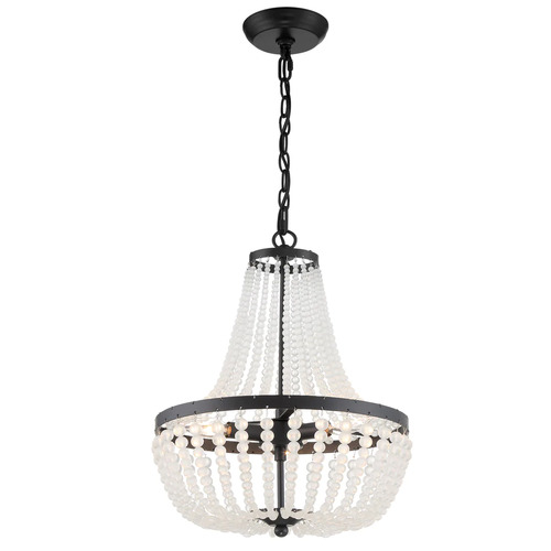 Crystorama Lighting Rylee 14-Inch Chandelier in Matte Black by Crystorama Lighting 603-MK