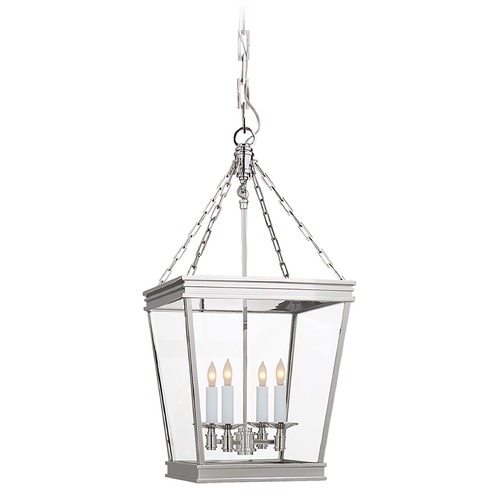 Visual Comfort Signature Collection Chapman & Myers Launceton Square Lantern in Nickel by Visual Comfort Signature CHC5610PNCG