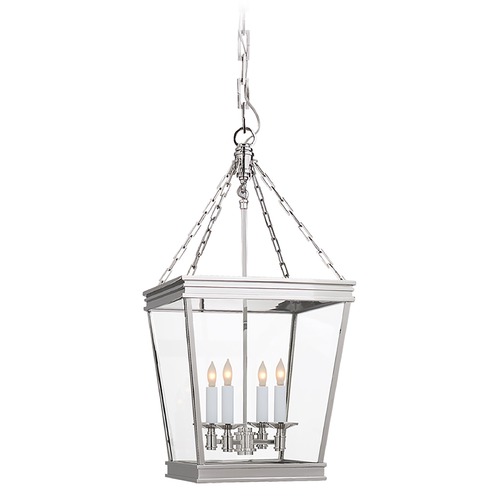 Chapman & Myers Launceton Square Lantern in Nickel by Visual Comfort Signature