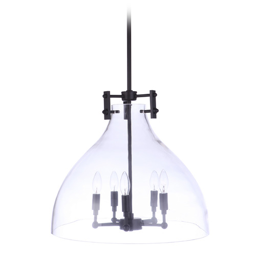 Chardonnay Flat Black Pendant by Craftmade Lighting