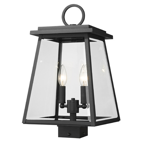 Z-Lite Broughton Black Post Light by Z-Lite 521PHMS-BK