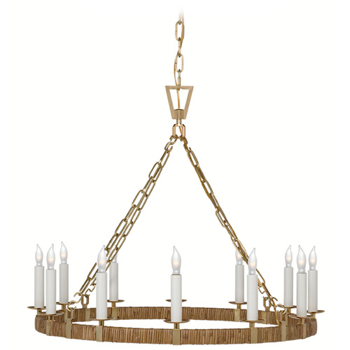 Visual Comfort Signature Collection Chapman & Myers Darlana Medium Chandelier in Brass by VC Signature CHC5872ABNRT